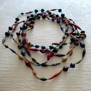 🇰🇪 Kenyan paper beaded necklace (2 as a set)